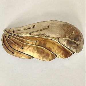 Vintage Leaf Mixed Metal Belt Buckle